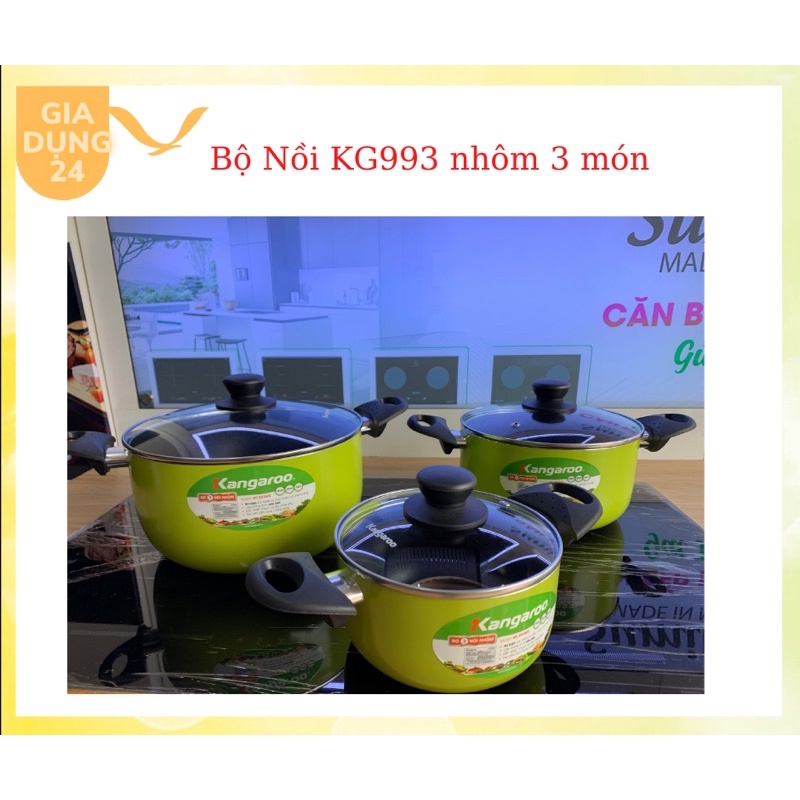 Bộ Nồi Kangaroo 3 Món Giá Rẻ [ FREESHIP Đơn > 50k ]