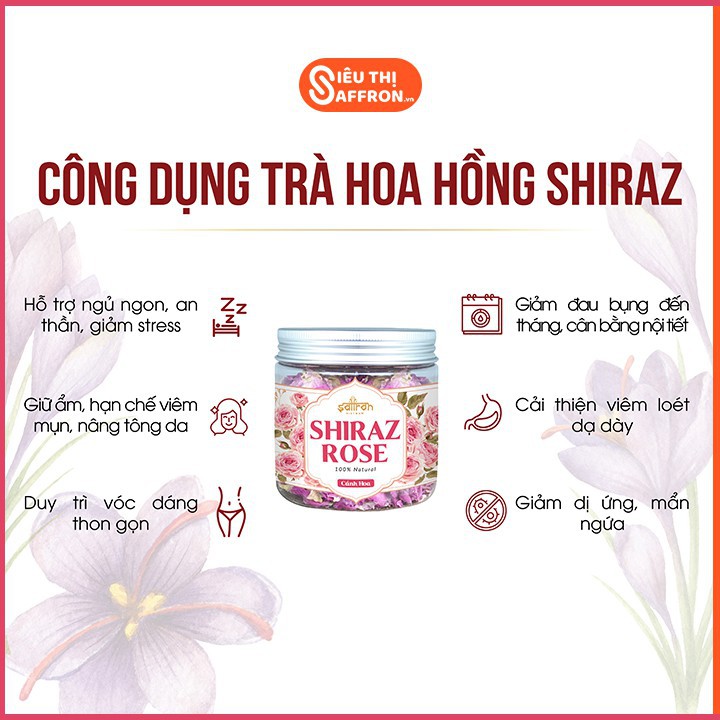 [Organic] Trà hoa hồng Shiraz hũ 10Gr