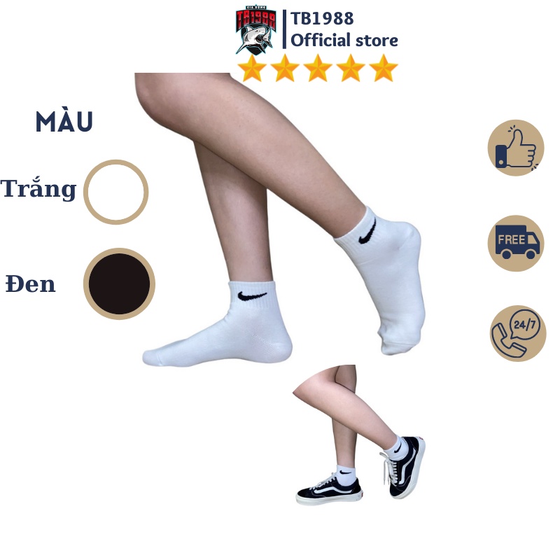 Tất Vớ Ni.ke Thể Thao Cổ Thấp Thời Trang Hàng Cực Đẹp, Dày Dặn Không Gây Mùi Giá Cực Tốt