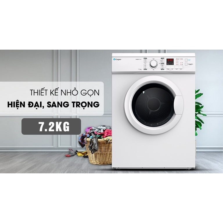 TD-72VWD - Máy Sấy Thông Hơi Casper 7.2Kg TD-72VWD - BẢO HÀNH CHÍNH HÃNG