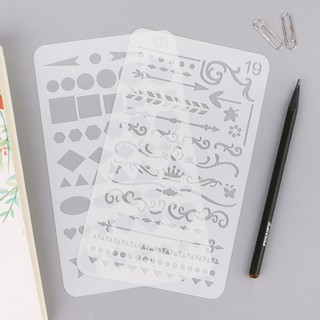 Bullet Journal Stencil Set Plastic Planner DIY Drawing Template Diary Craft