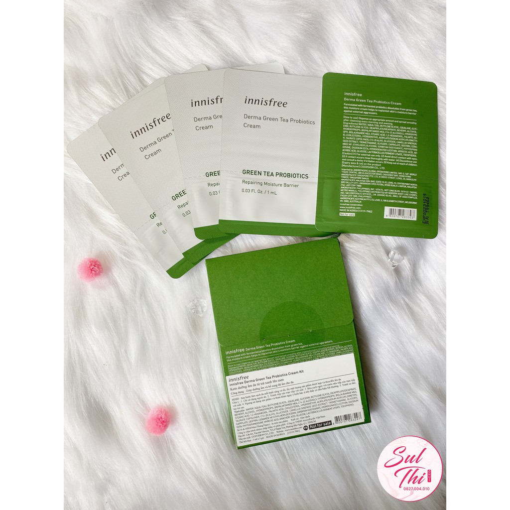Combo 5 gói  Kem dưỡng Derma Green Tea Probiotics Cream