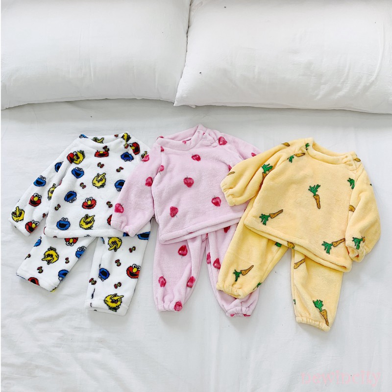 Set đồ ngủ hoạ tiết hoạt hình phong cách Hàn Quốc cho bé gái