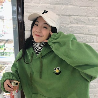 Áo hoodie nữ form rộng dài hình thêu vải nỉ chất đẹp hàng quảng châu BST ao thu đông unisex Ulzzang 2020
