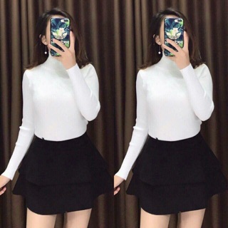 Áo len tăm cổ lọ sz SML