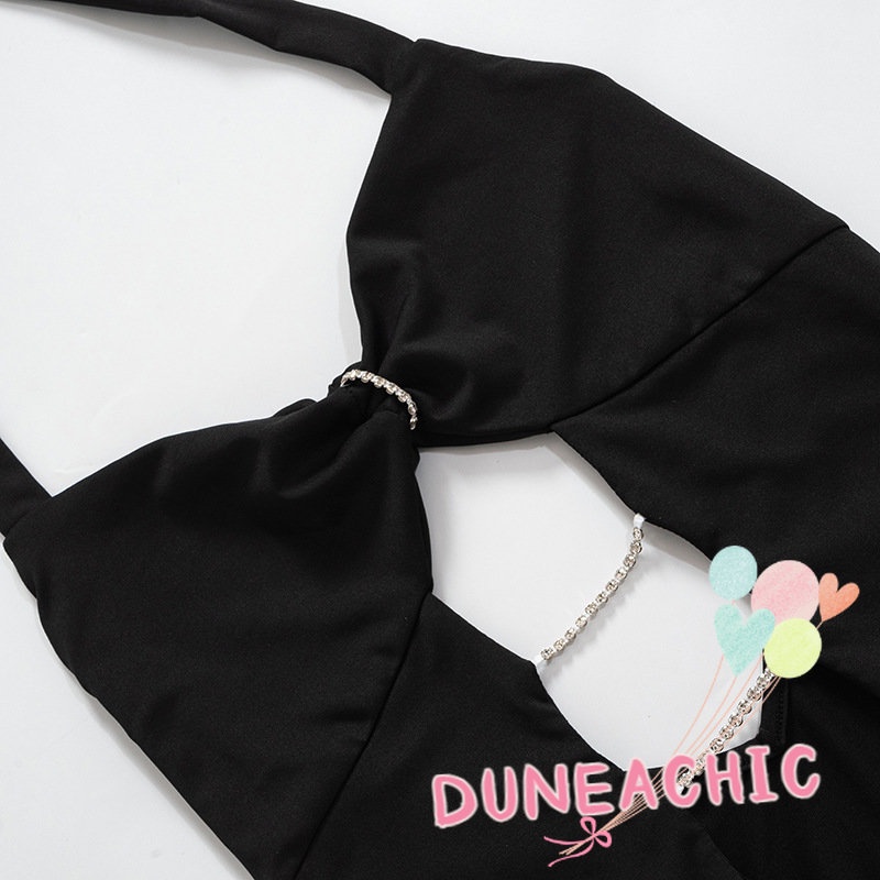 DUNEA Đầm Bodycon Không Tay Hở Lưng Y0913