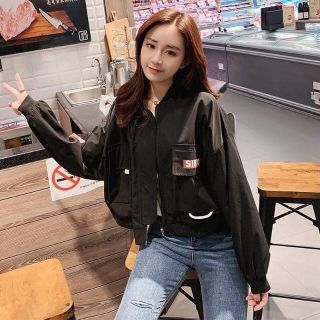 Áo khoác kaki nữ jacket dáng ngắn siêu cá tính