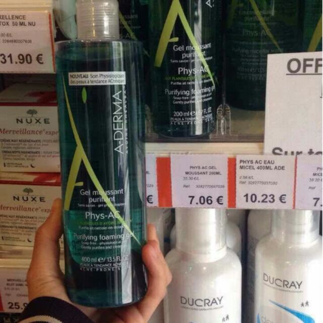 Sữa rửa mặt Aderma gel moussant purifiant