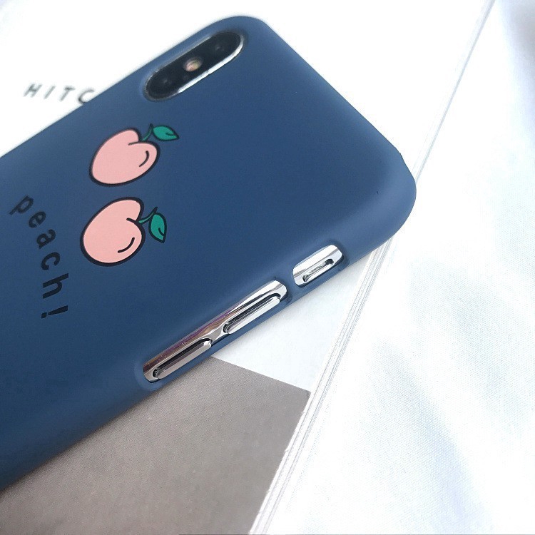 Ốp lưng điện thoại nhựa cứng iPhone X XS MAX XR 6 6S 7 8 Plus 6P 7plus 8plus màu xanh Navy