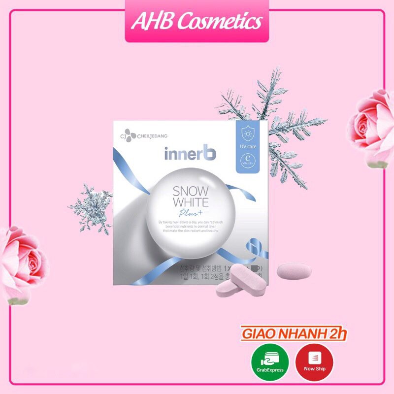 Viên Uống Trắng Da Inner b Snow White ( 70 viên ) tặng kèm gương