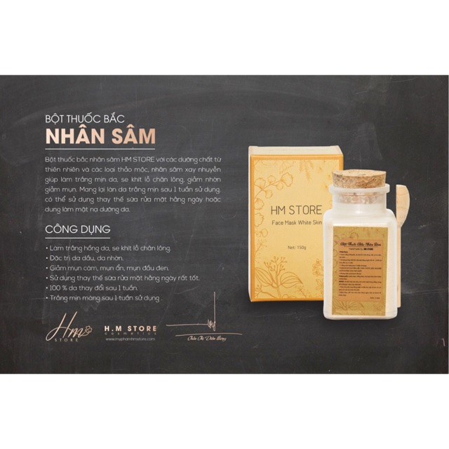 Nạ Bắc Nhân Sâm HM STORE