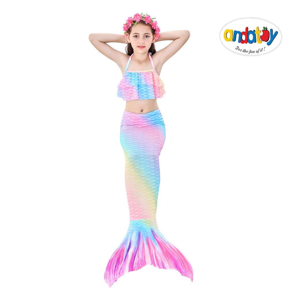 Bikini cho bé gái set nàng tiên cá xinh xắn dễ thương đồ bơi trẻ em ANDAKIDS AD775