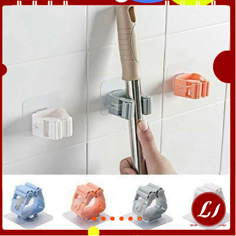 Móc KẸP CHỔI dán tường đa năng, tiện lợi -ladobi