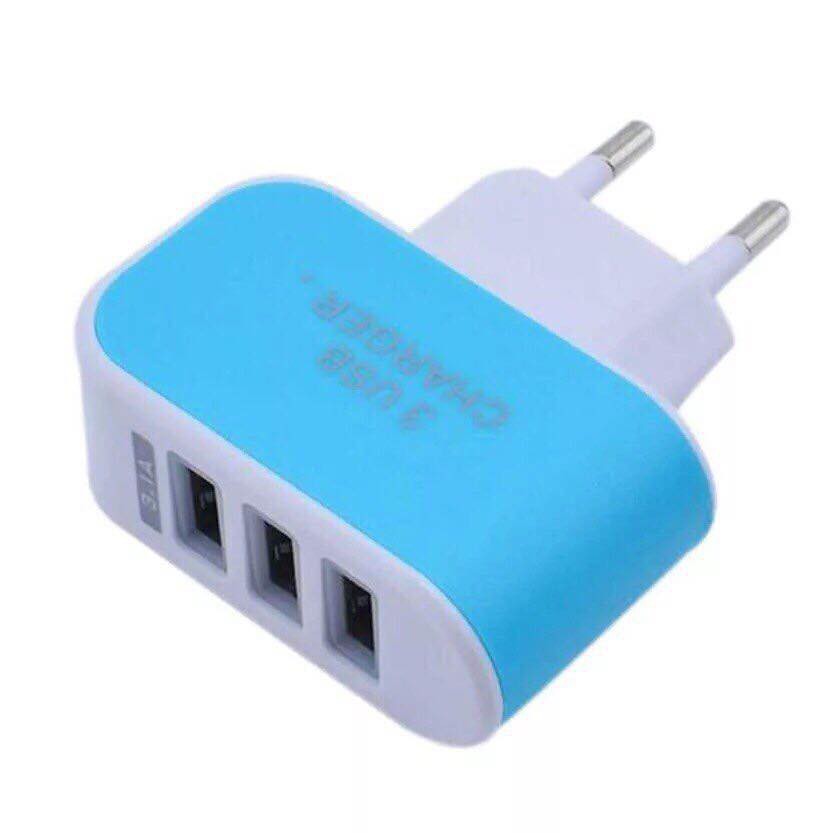 Cốc sạc 3 cổng USB sạc điện thoại đa năng