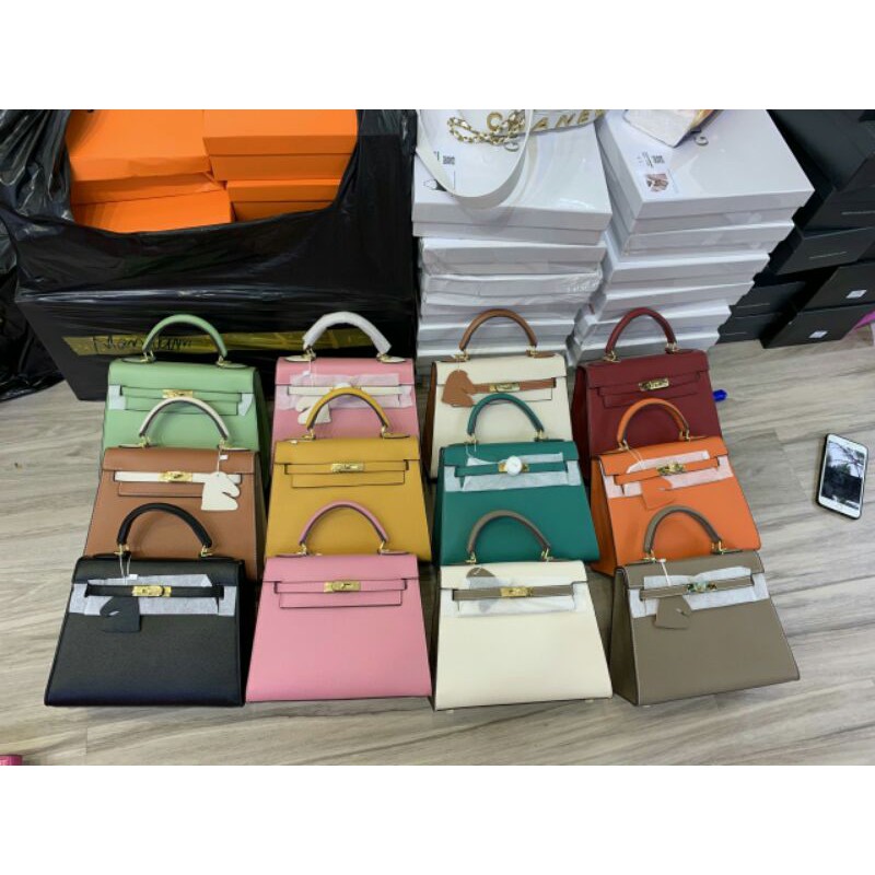 Túi H Kel.ly size 25 tag bạc kèm ổ khoá | BigBuy360 - bigbuy360.vn
