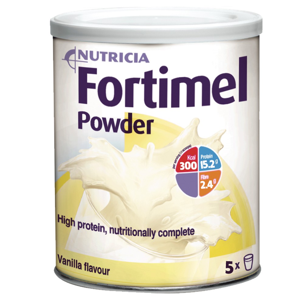 Sữa bột Fortimel Powder lon 335g- Sp dinh dưỡng tốt nhất cho người sau mổ, người già, người ốm gầy yếu.