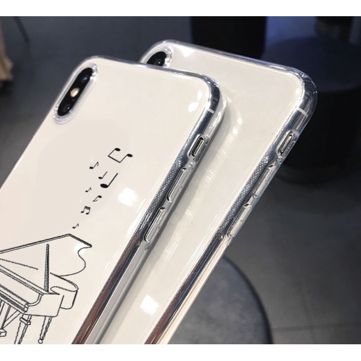 For IPhone 15 13 14 Pro Max Case Note Music Piano Cute for Grils Funny Clear Casing IP 13 12 11 Pro Max 6 6s 7 8
