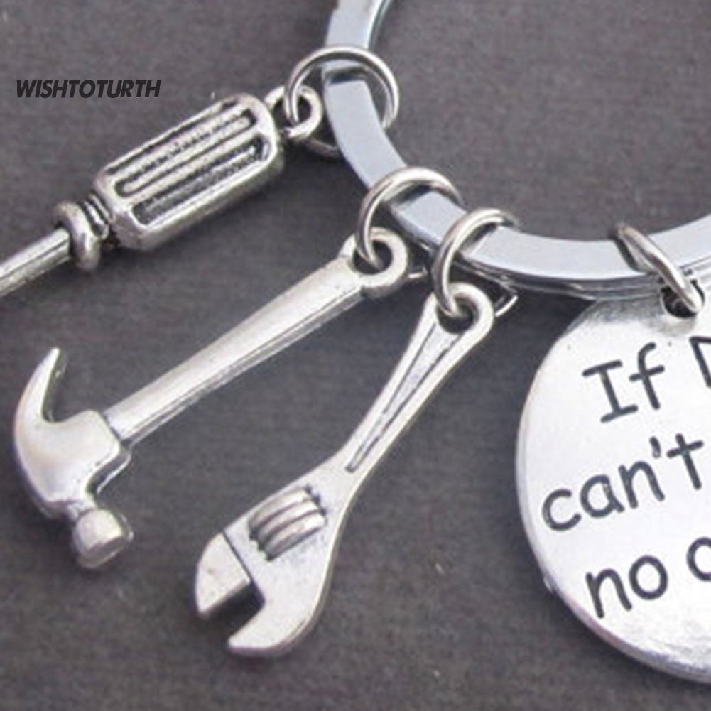 Móc Chìa Khóa Khắc Chữ If Dad Can 'T Fix It No One Can Hand Tool Làm Quà Tặng Ngày Của Cha