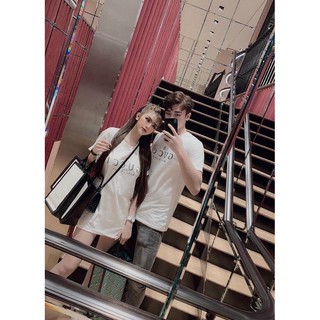 Áo thun cotton fom rộng in gc