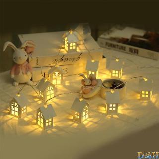 Dây đèn led hình ngôi nhà gỗ trang trí nội thất