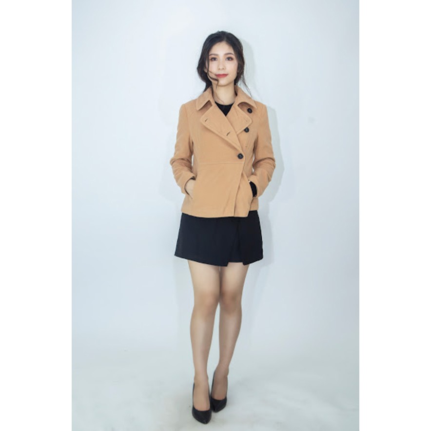 Áo dạ Zenic dáng ngắn khuy lệch 63429 | BigBuy360 - bigbuy360.vn