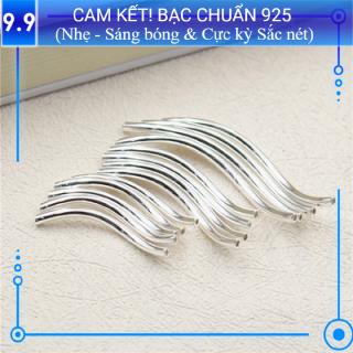 Ống charm bạc s925 uốn loại trơn bh019
