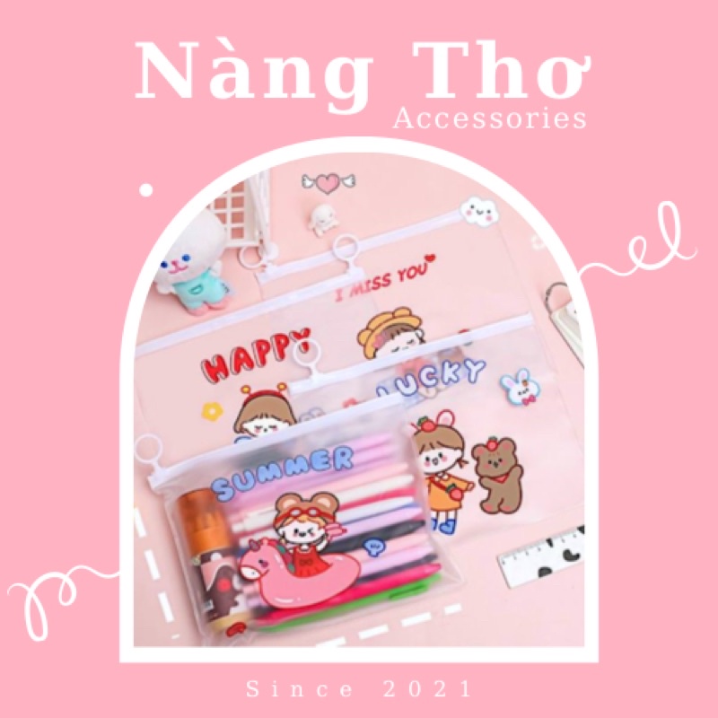 Túi đựng bút, đựng đồ dùng hình cute By Nàng Thơ Accessories