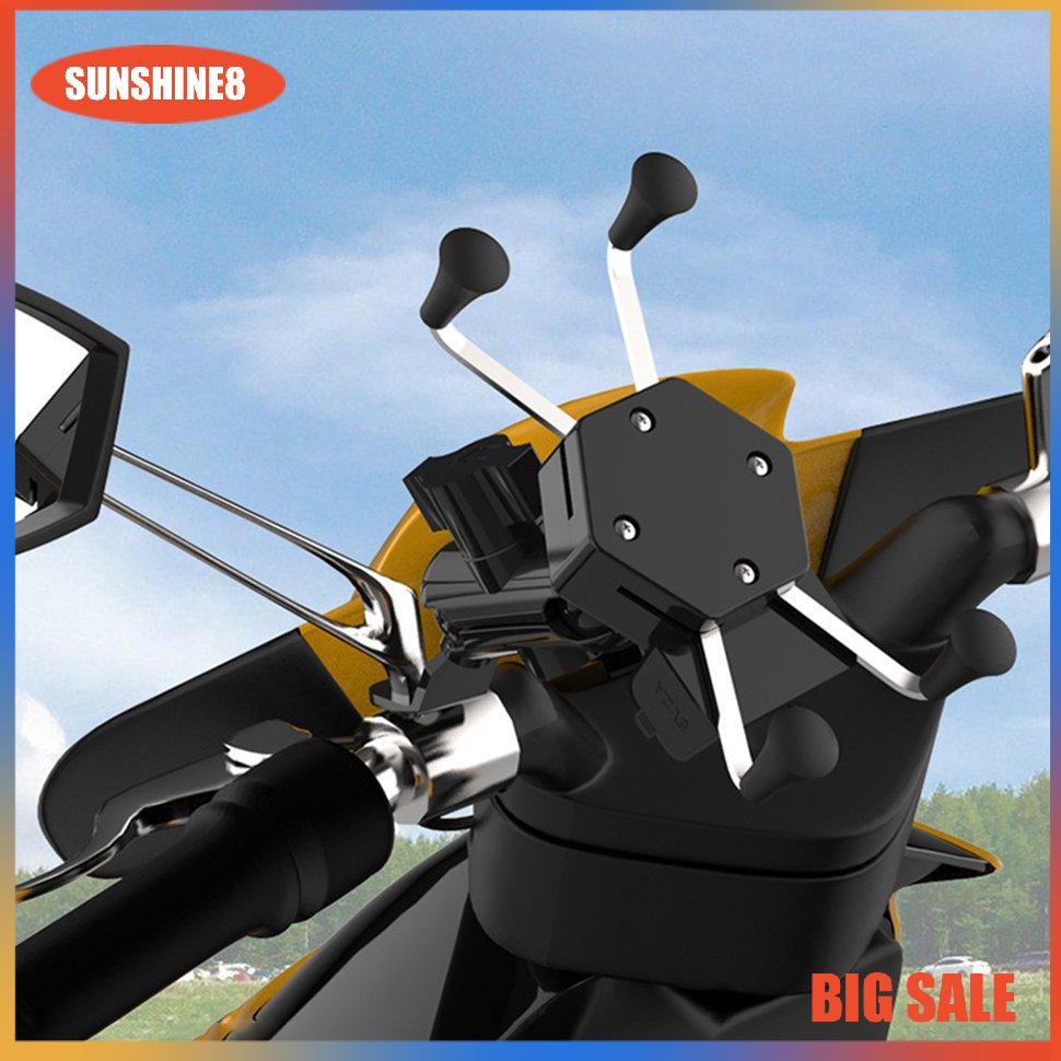 【SUN】Xe máy Scooter Bộ sạc loại X Giá đỡ điện thoại di động Giá đỡ USB Sạc xe hơi