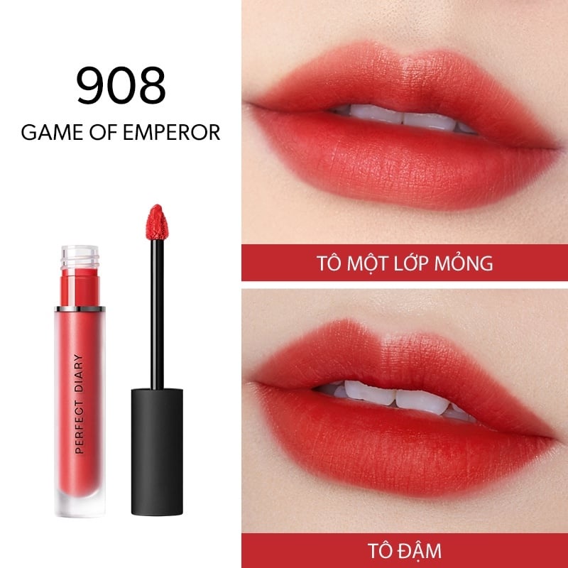 Son Kem Perfect Diary Màu Lì Tông Màu Cổ Điển Lâu Trôi 2.5g