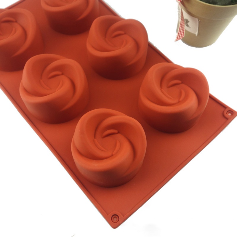 Khuôn Silicone Tạo Hình Hoa Hồng 3D Trang Trí Bánh