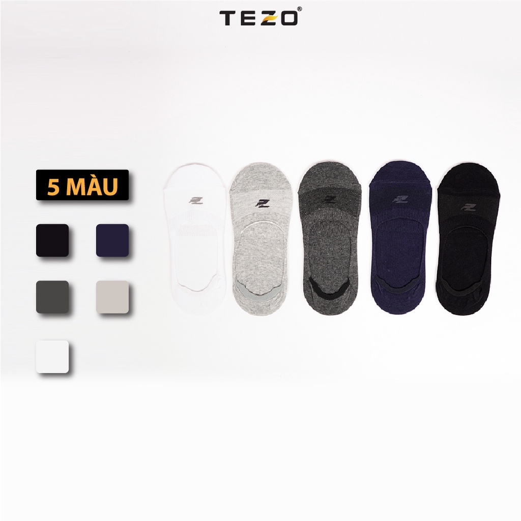 Vớ nam ôm bàn chân TEZO, tất hài nam cotton co dãn tốt 2104TAT002