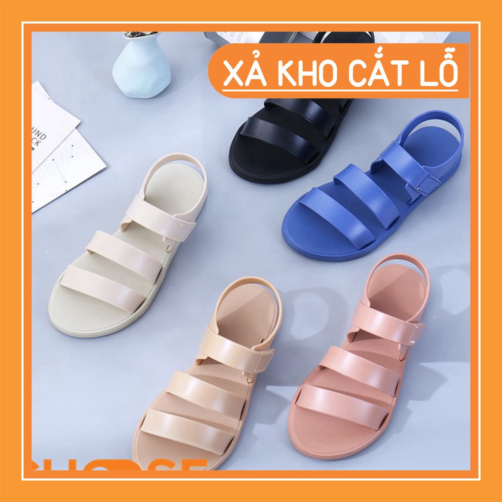 Giày Nữ Choose Đi Mưa Sandal 3 Quai Nhựa Chống Thấm Nước Cho Các Bạn Trẻ Mùa Mưa G18K5 .
