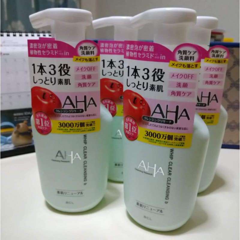 (cam kết nội địa Nhật)sữa rửa mặt dành cho da dầu nhờn nhiều mụn dạng bọt lọ AHA 150ML