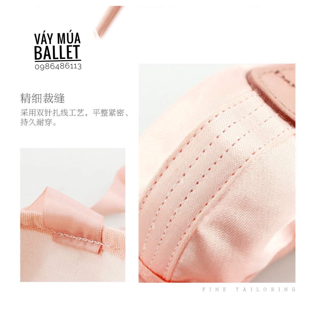 Giày múa ballet mũi cứng kèm lót silicol người lớn, trẻ em
