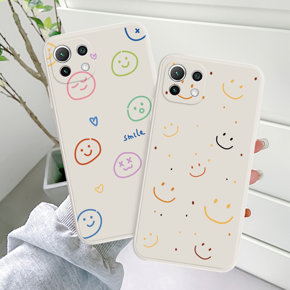 Ốp điện thoại mặt cười cho XIAOMI POCO M3 PRO MI 11T PRO REDMI 10 8 8A 9T 9A 9 9C NFC NOTE 10T Black Shark 4 DH09