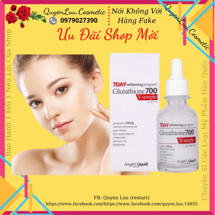 Serum Huyết Thanh 7 Day Whitening Program Glutathione 700 V-ample Serum 7day