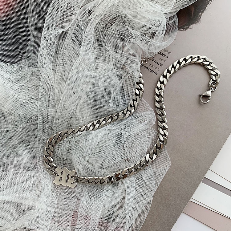 Vòng cổ Thép Titan Mặt Chữ Thời Trang Hip Hop