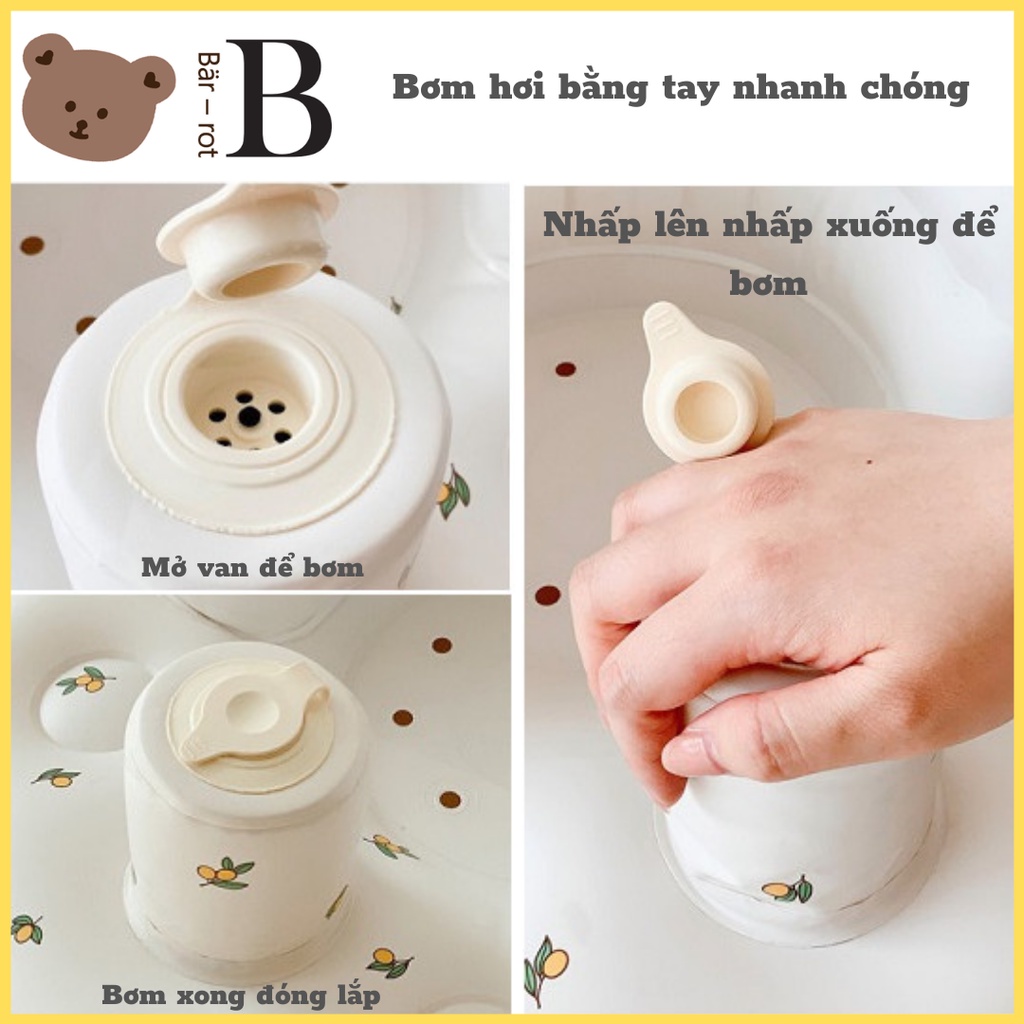 Ghế Hơi Tập Ngồi Cho Bé Bar Rot Có Hộp Ghế Ngồi Ăn Dặm Bơm Hơi Tự Động Chống Ngã Cao Cấp Lỗi 1 Đổi 1