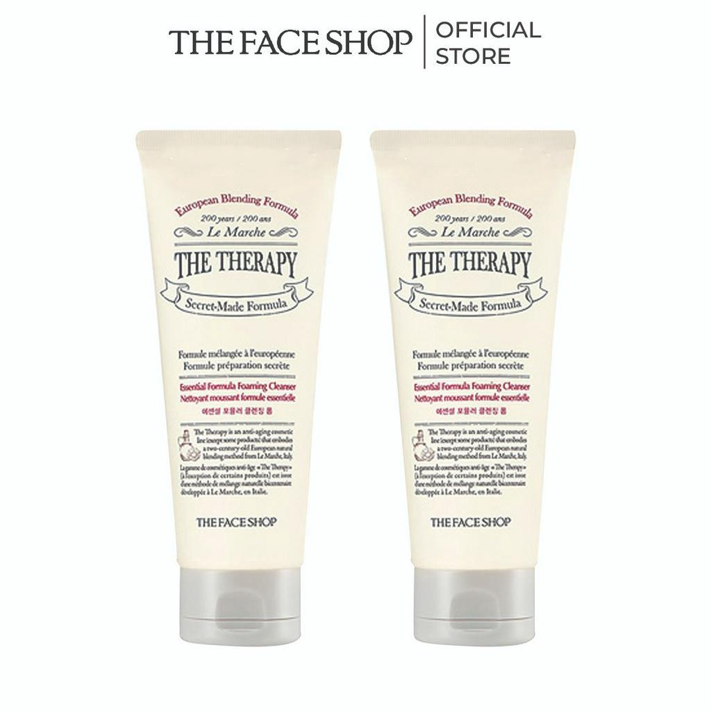 Combo 2 Sữa Rửa Mặt Chống Lão Hóa Sớm Thefaceshop The Therapy Essential Foaming Cleanser 150Mlx2