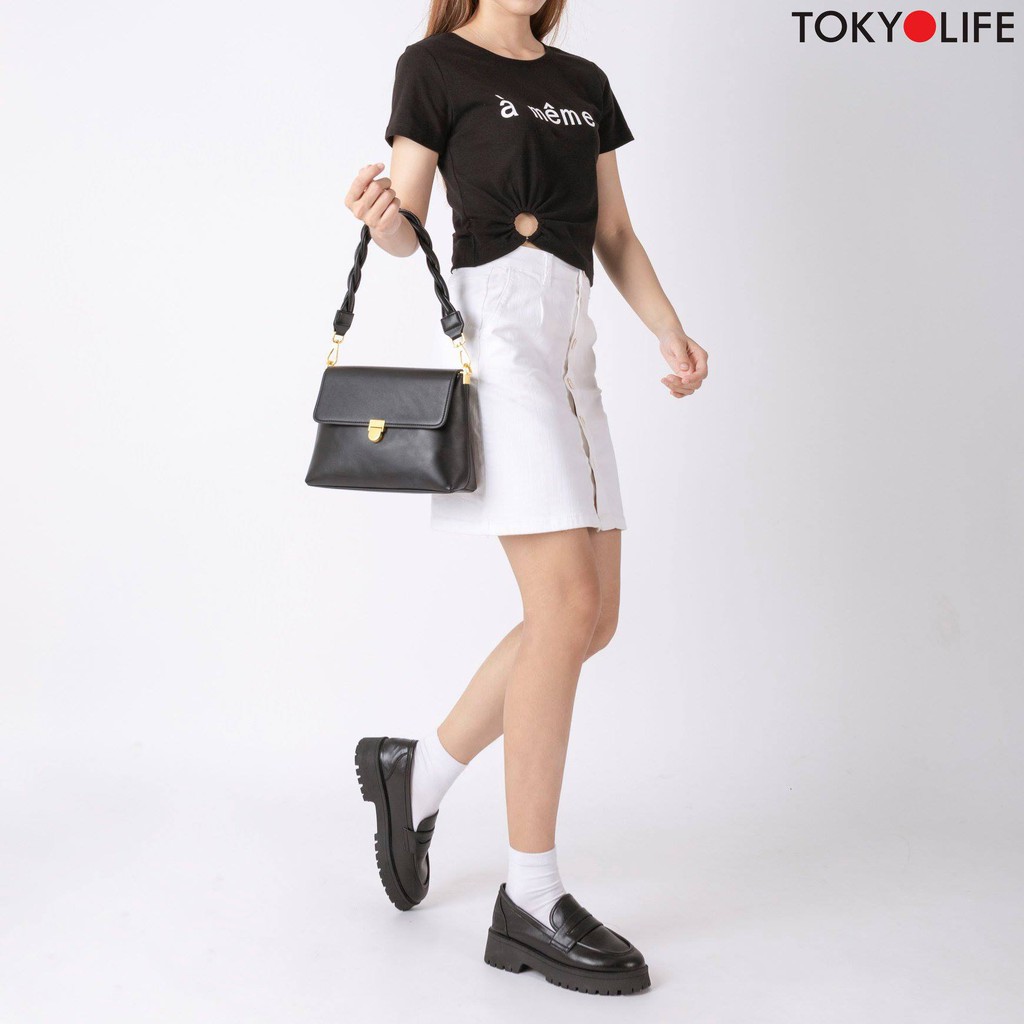 Túi xách nữ đẹp đeo chéo nữ thời trang công sở cao cấp da PU TOKYOLIFE E9BAG204I