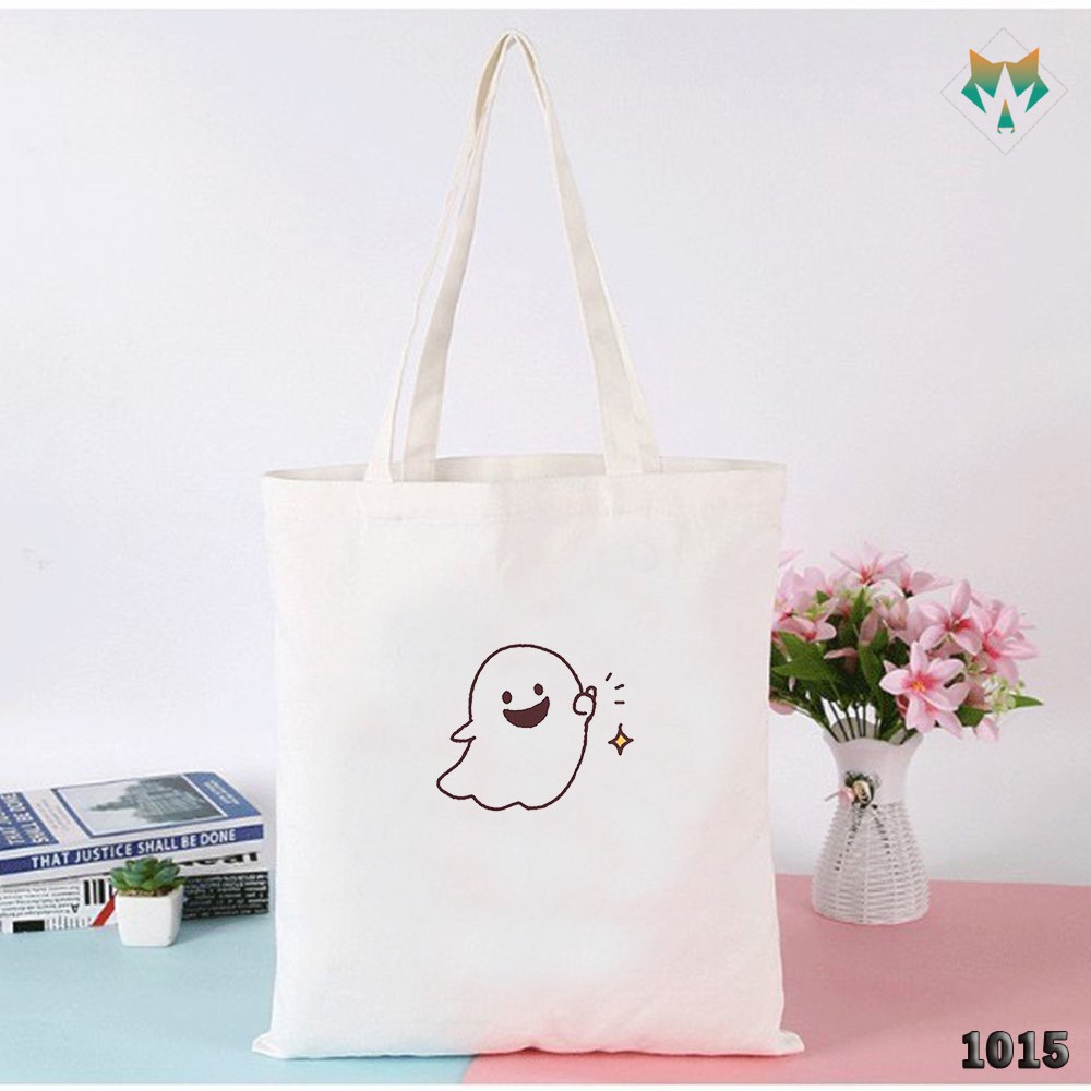 TÚI TOTE TRẮNG CHẤT VẢI CANVAS 1015 478 ĐÁM MÂY DỄ THƯƠNG HÀNG CHUẨN ĐẸP