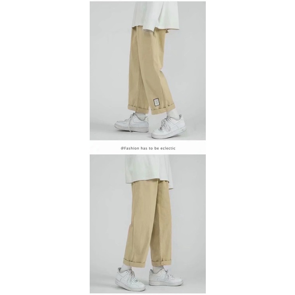 Quần Jeans Lưng Thun Dây Rút Ống Suông Rộng Thời Trang Xuân Thu Cho Nam Sinh