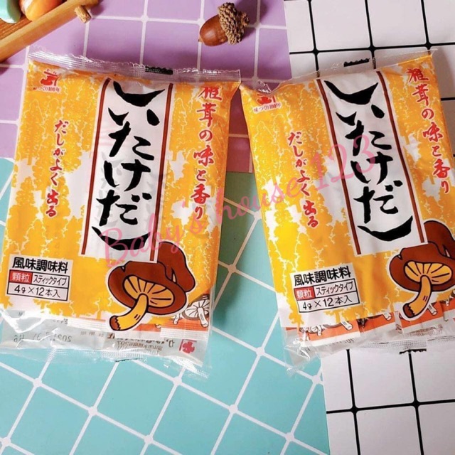 Hạt Nêm Nấm Đông Cô Shiitake Cho Bé Ăn Dặm Nội Địa Nhật - Gói 48gr