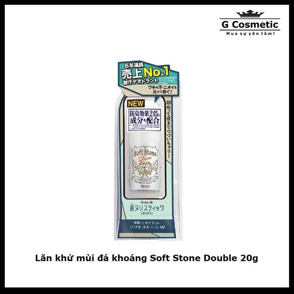 Lăn khử mùi đá khoáng Soft Stone Double 20g