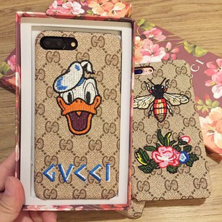 Ốp Điện Thoại Da Thêu Hình Vịt Donald Cho iPhone14 13 i12 pro Xs Max XR 8p iX i11 7Plus