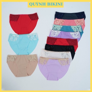 Quần lót nữ giá rẻ combo 20 quần lót su đúc phối ren 2 bên