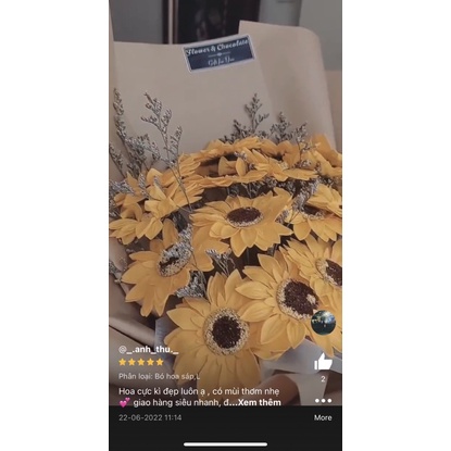 Bó hoa sáp hướng dương siêu to