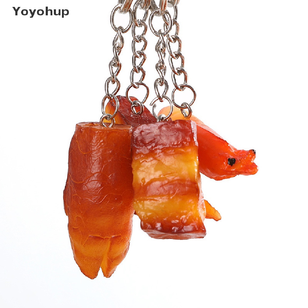 Móc khóa hình đồ ăn sáng tạo vui nhộn bằng PVC