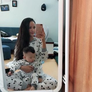 Set bộ nỉ lông mẹ con