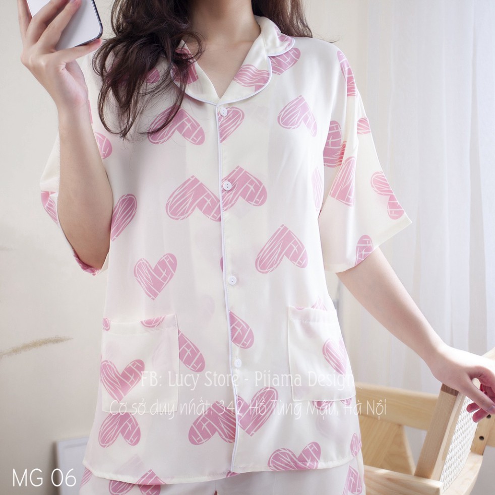 Đồ bộ pijama - bộ ngủ nữ lụa mango hàng thiết kế cao cấp chất siêu mát không nhăn mặc quần áo ngủ mặc ở nhà dễ thương | BigBuy360 - bigbuy360.vn